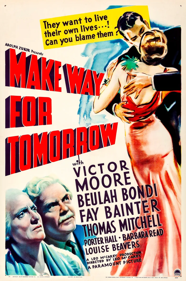 Make Way for Tomorrow poster