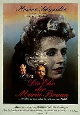 The Marriage of Maria Braun poster