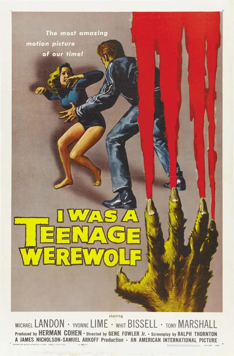 I Was a Teenage Werewolf poster