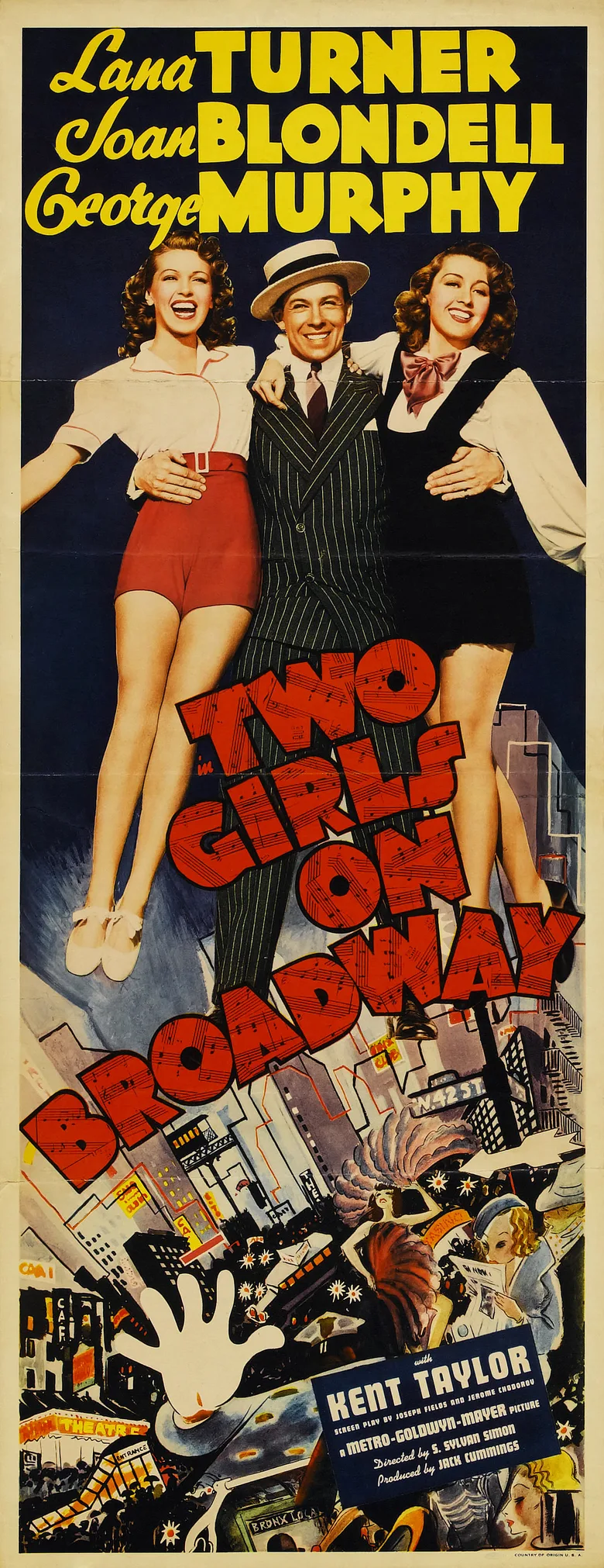 Two Girls on Broadway poster