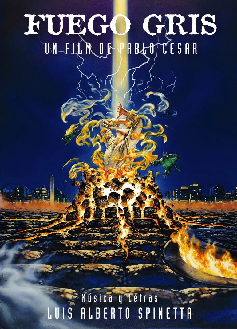 Fuego gris poster