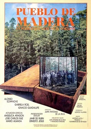 Pueblo de madera poster