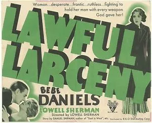 Lawful Larceny poster