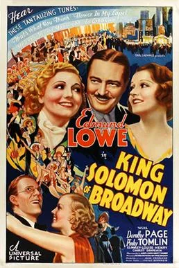 King Solomon of Broadway poster