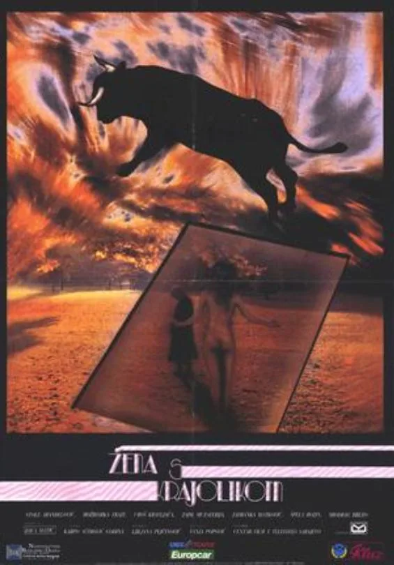 Žena s krajolikom poster