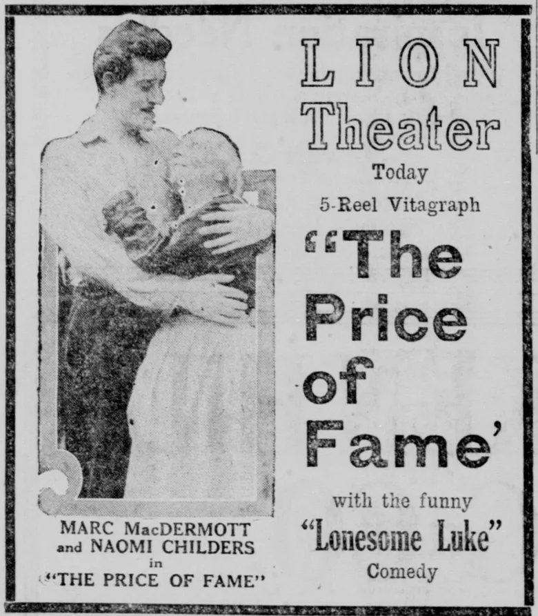 The Price of Fame poster