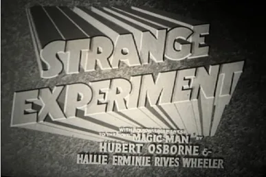 Strange Experiment poster