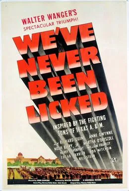 We've Never Been Licked poster