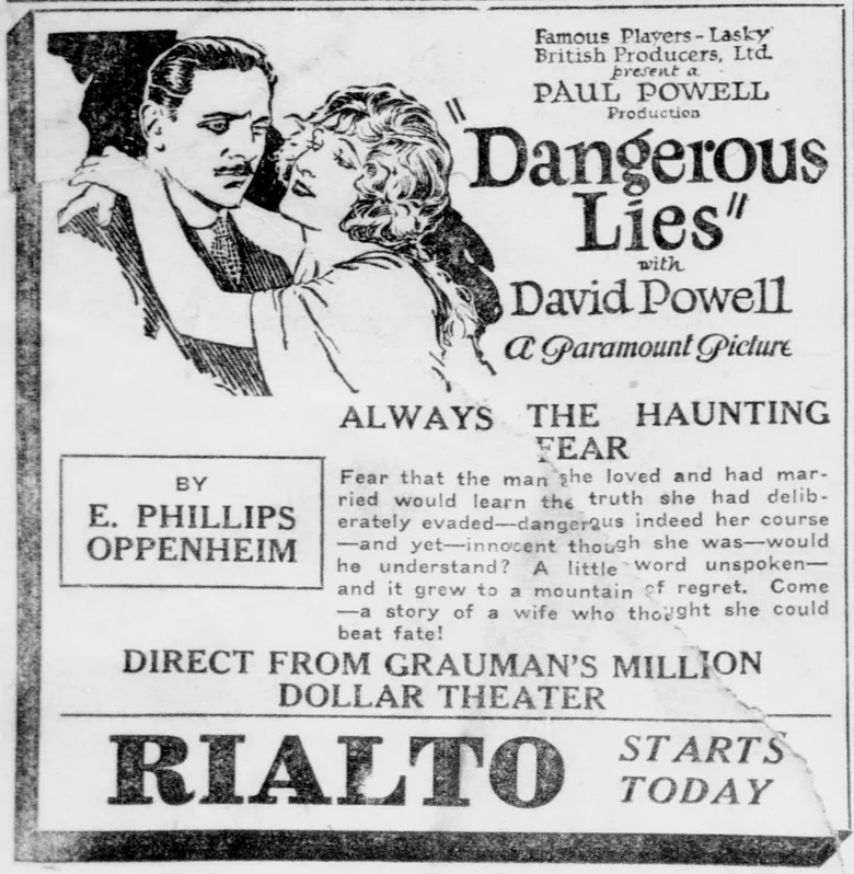 Dangerous Lies poster