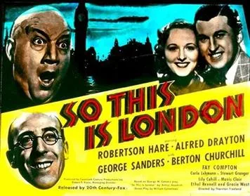 So This Is London poster
