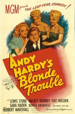 Andy Hardy's Blonde Trouble poster