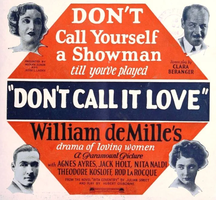 Don't Call It Love poster