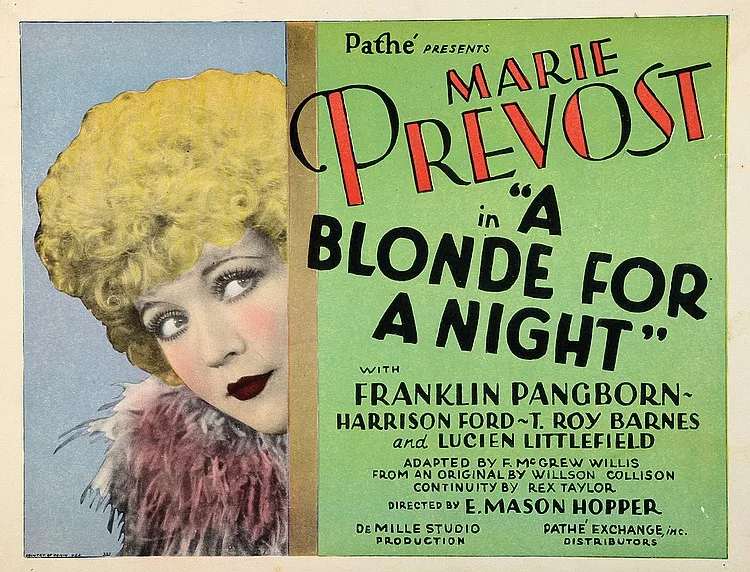 A Blonde for a Night poster