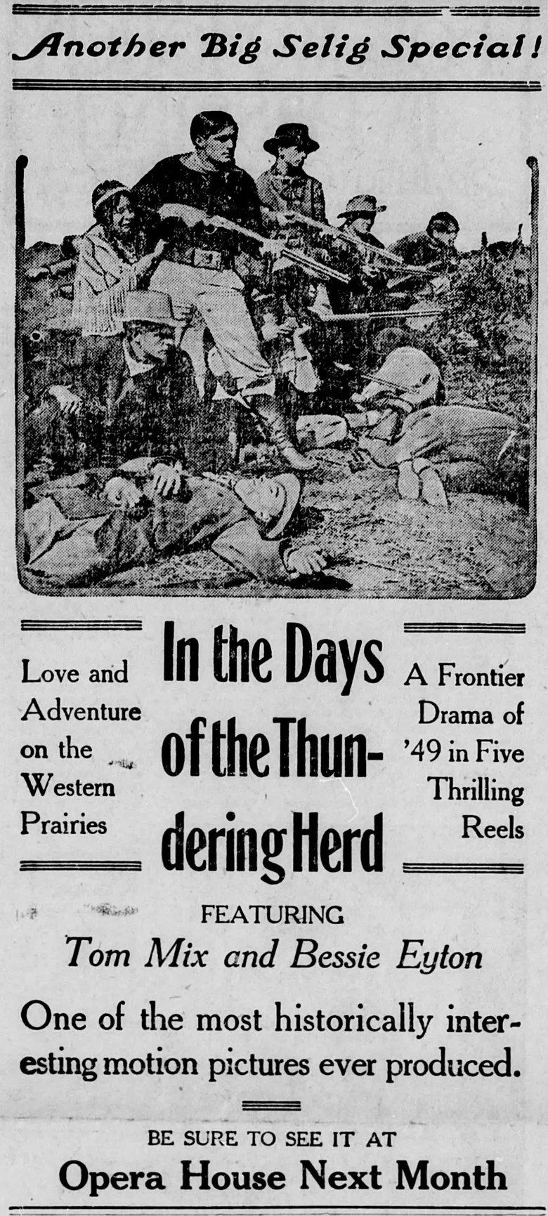 In the Days of the Thundering Herd poster
