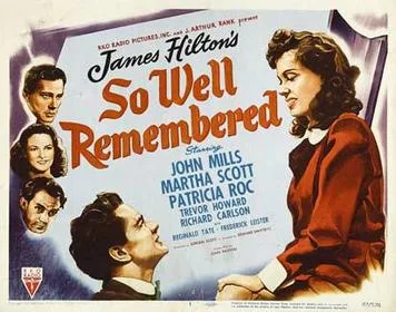 So Well Remembered poster