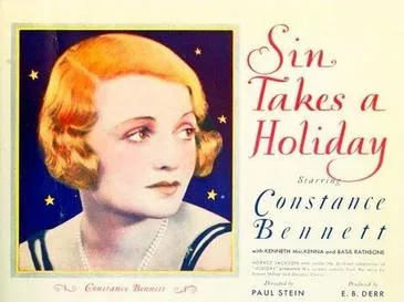 Sin Takes a Holiday poster