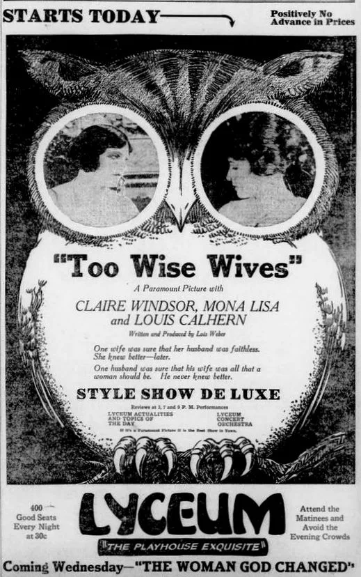 Too Wise Wives poster