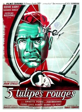 Five Red Tulips poster