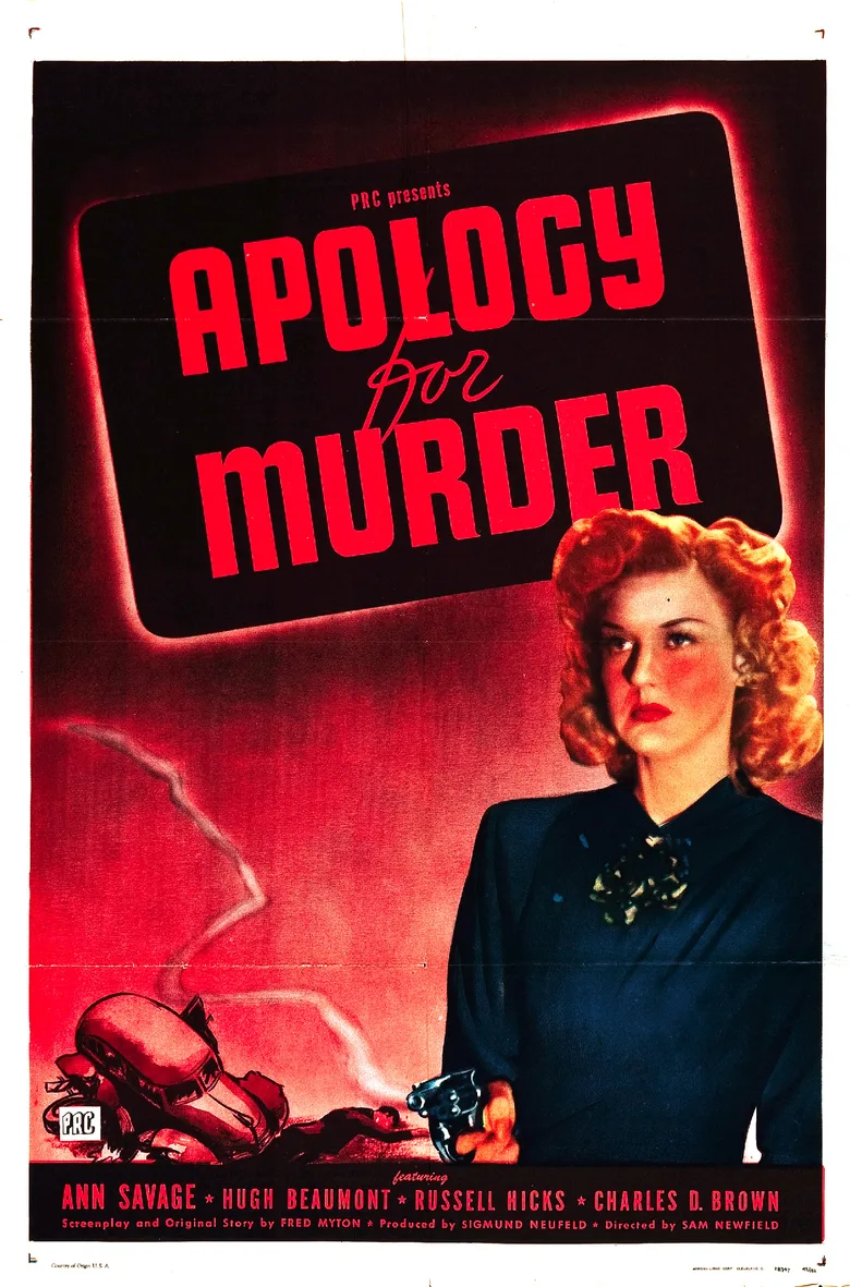 Apology for Murder poster