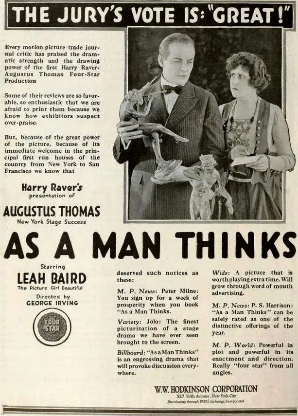 As a Man Thinks poster