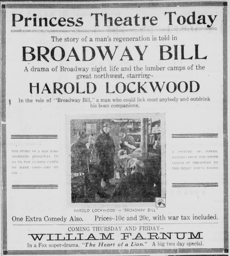 Broadway Bill poster