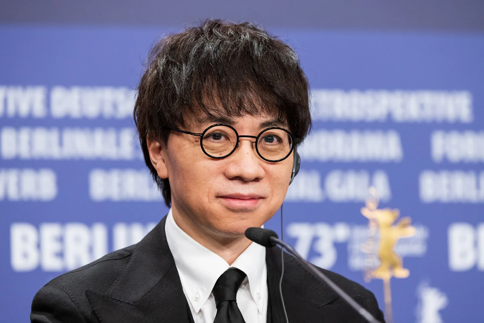 Makoto Shinkai attending the Suzume presentation at the 2023 Berlin International Film Festival