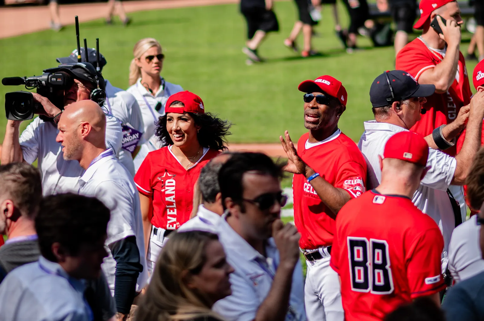 Stephanie Beatriz and Kenny Lofton