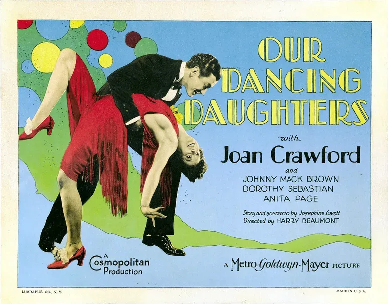 A lobby card for Our Dancing Daughters, the 1928 MGM picture Lovett wrote.