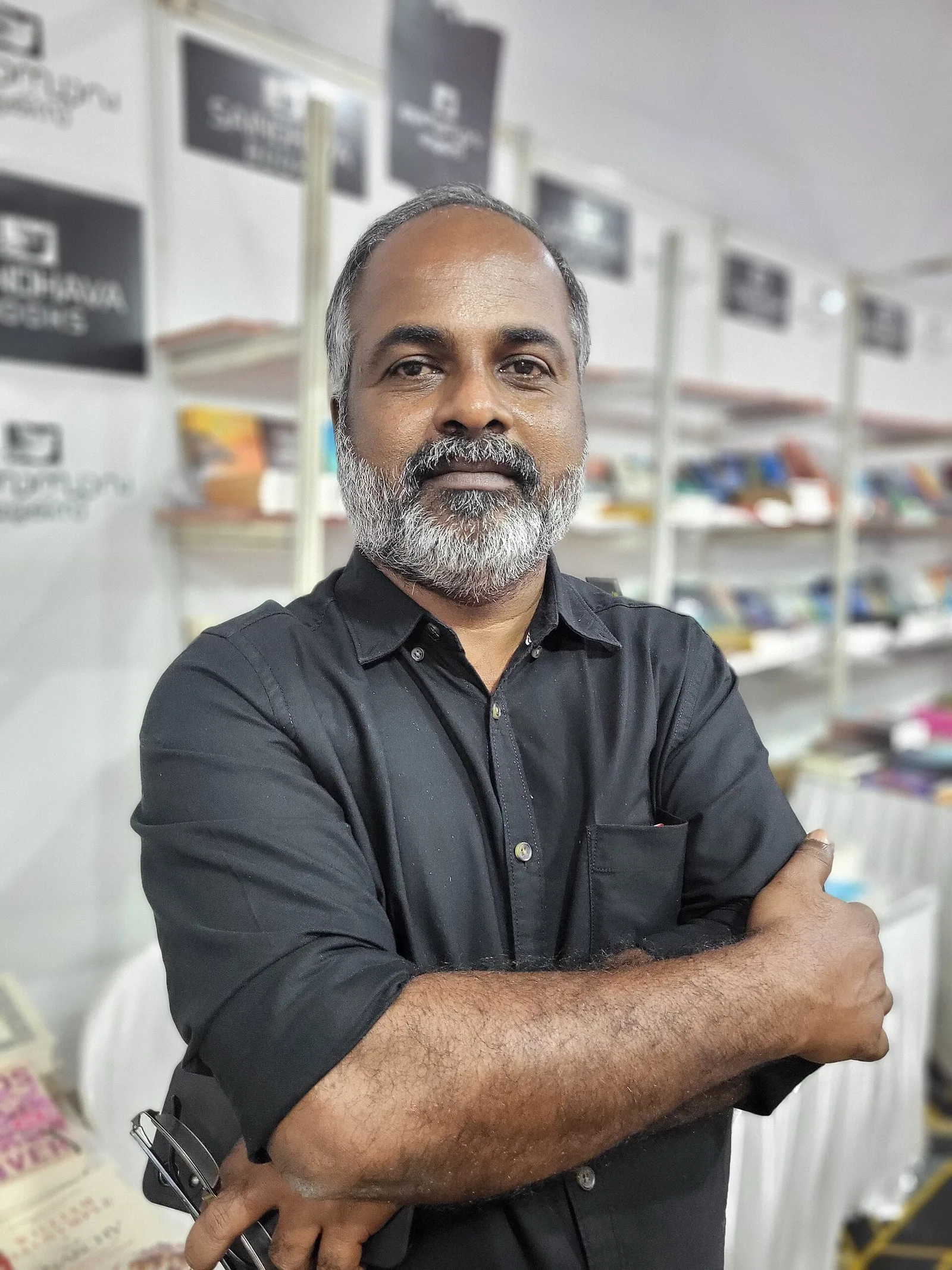 K G Ajith Kumar, Director of Saindhava Books Pvt Ltd at Kerala Niyamasabha Literature Festival, Thiruvananthapuram (56483)