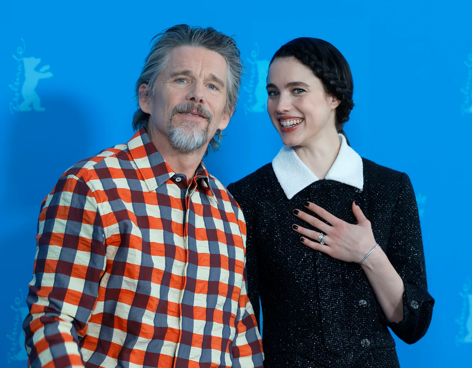 Ethan Hawke and Margaret Qualley at Berlinale 2025