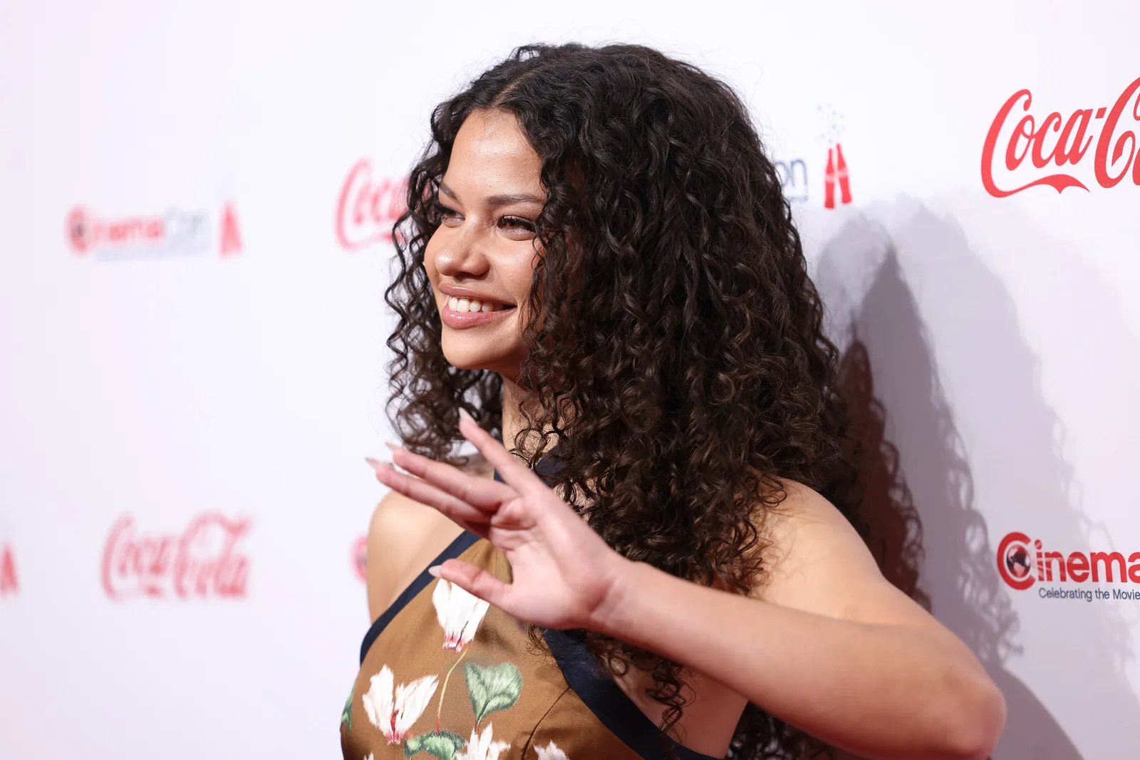Catherine Laga'aia on the red carpet at the Big Screen Achievement Awards at the 2026 CinemaCon at The Colosseum Theater at Caesars Palace in Las Vegas, Nevada.