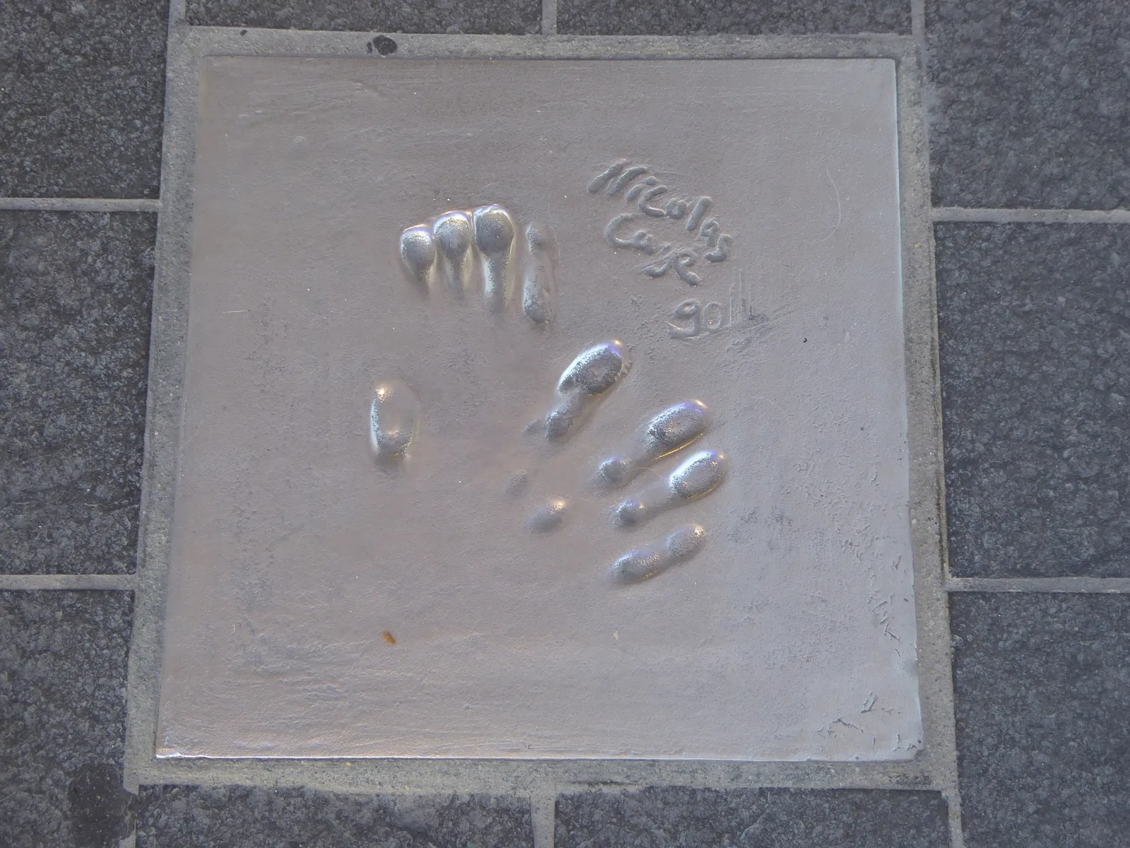 Nicolas cage handprint