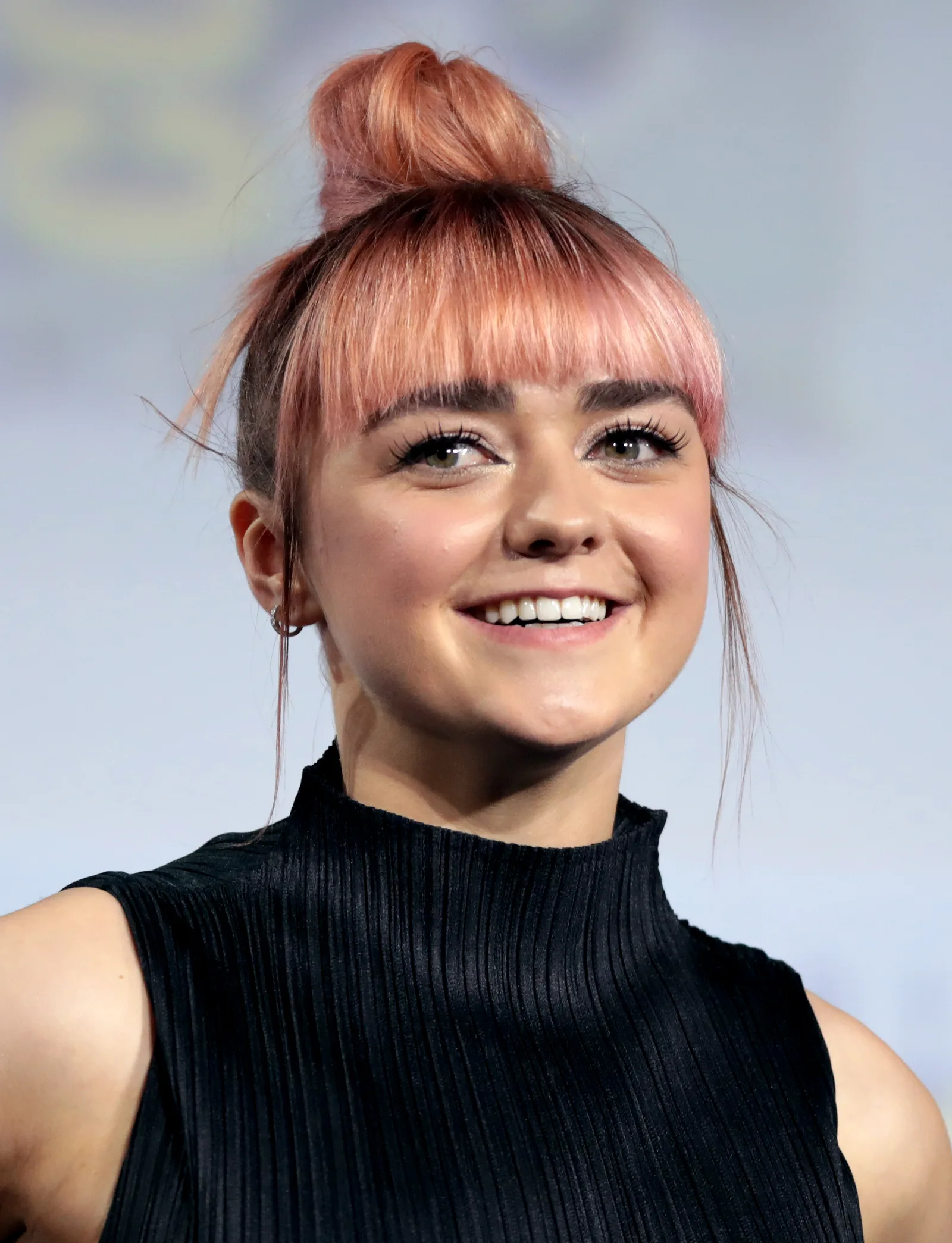 Maisie Williams speaking at the 2019 San Diego Comic-Con International in San Diego, California.