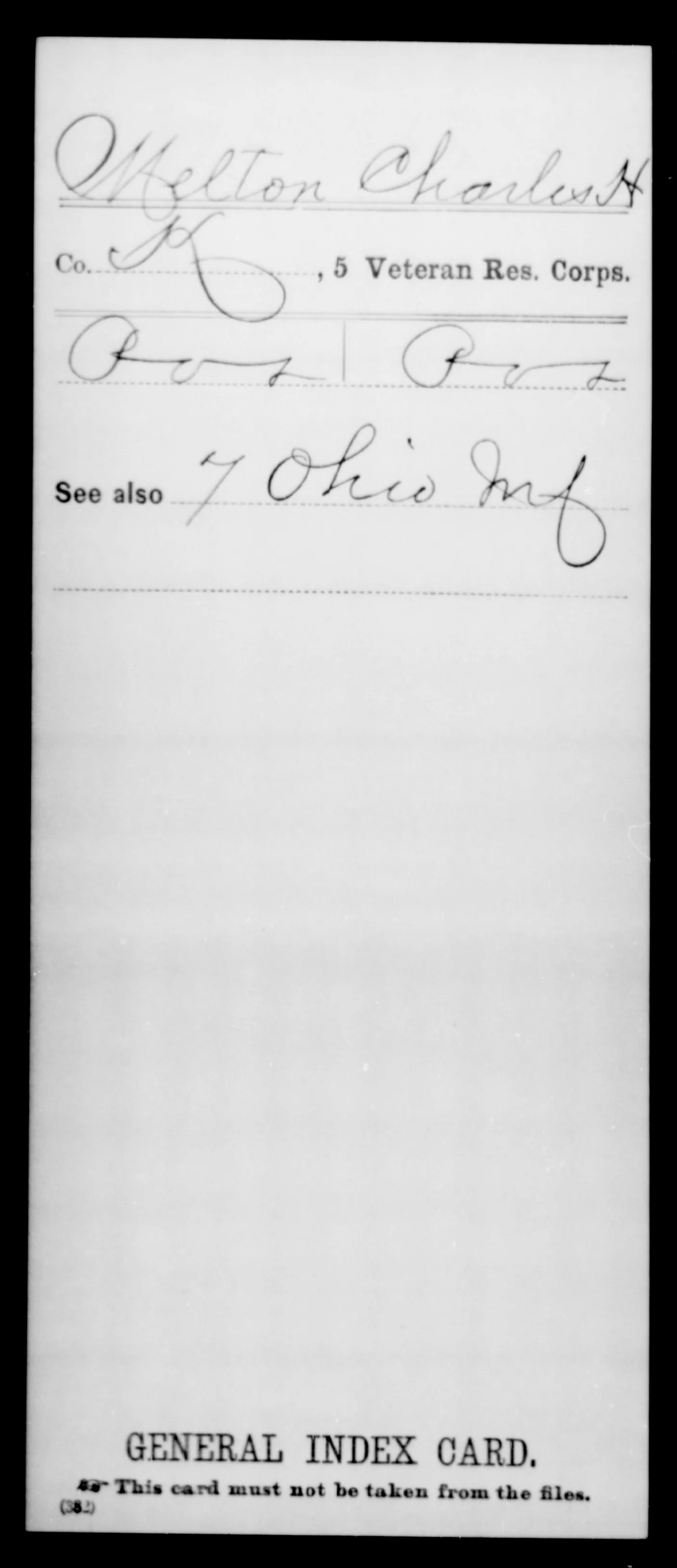 Melton, Charles H - 5th Veteran Reserve Corps, Company K - DPLA - 248ed6e653c83d34f22911a5017623bf