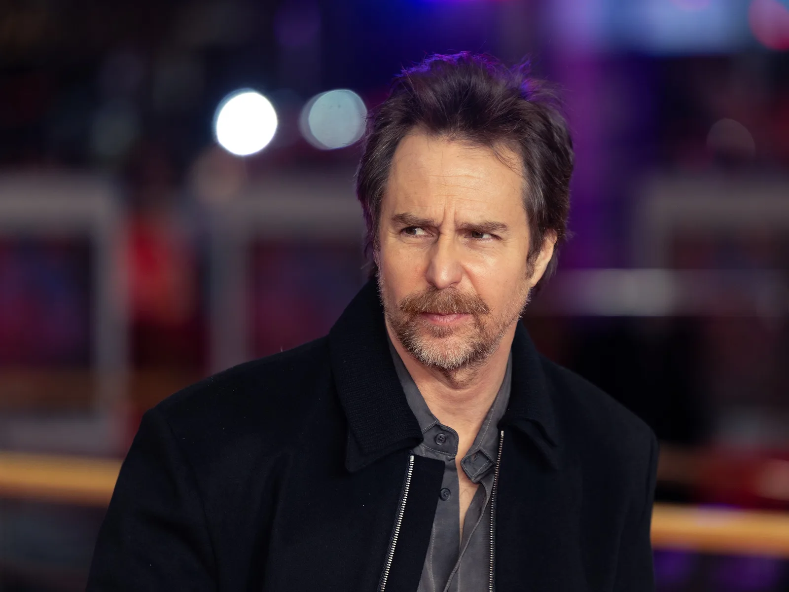 Actor Sam Rockwell at the premiere of Good Luck, Have Fun, Don't Die at the 2026 Berlin International Film Festival