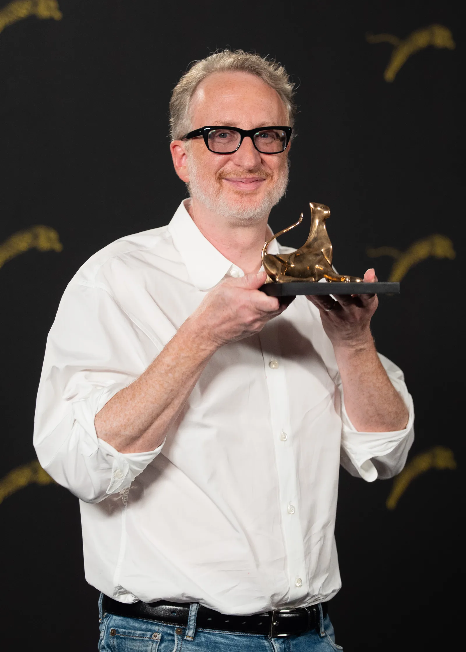 Director James Gray with his Pardo alla Carriera award at the 79th Locarno Film Festival 2026