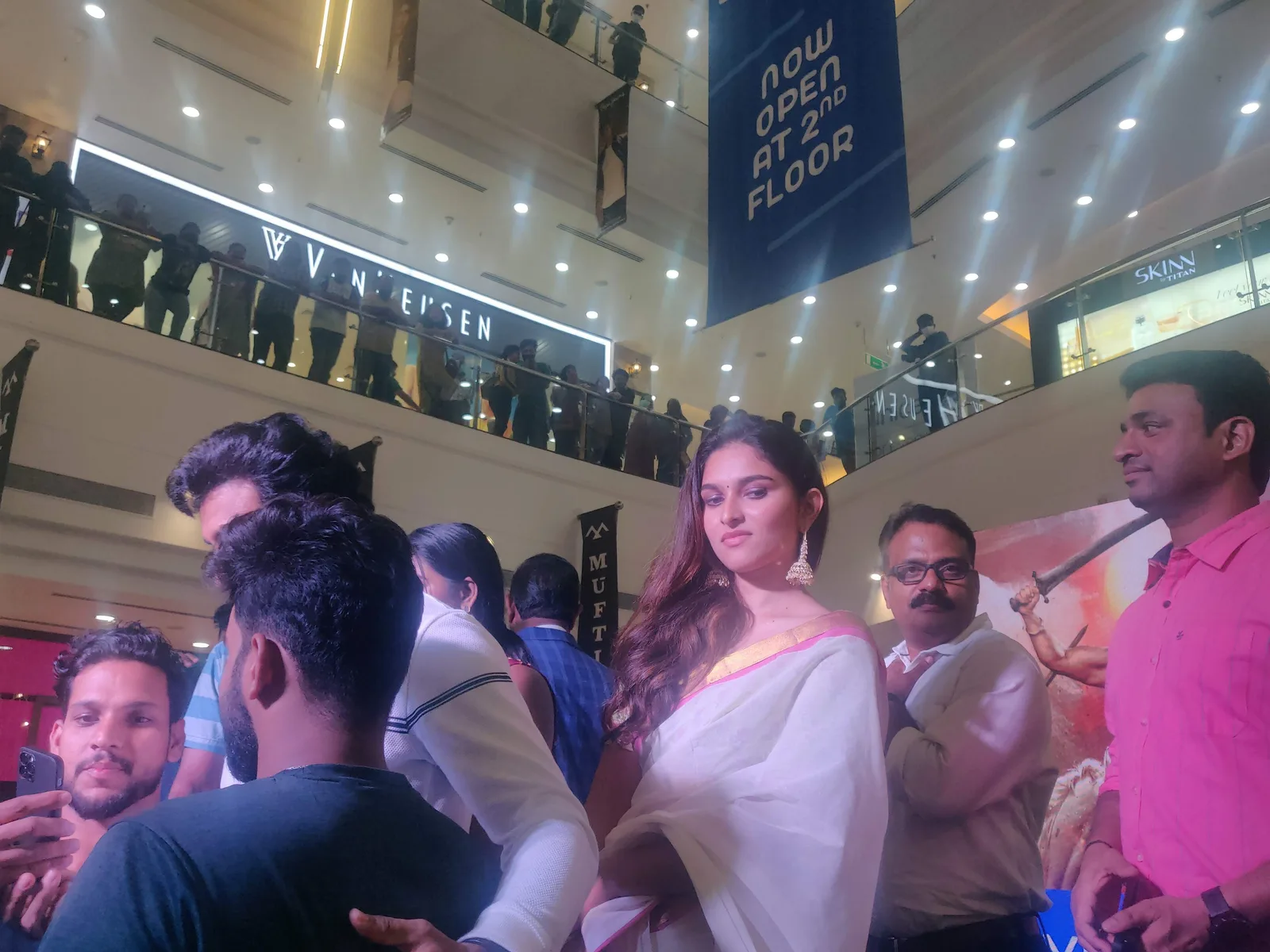 Kayadu Lohar at Lulu Mall Kochi in the Promotion event of Malayalam Film Pathonpatham Noottandu