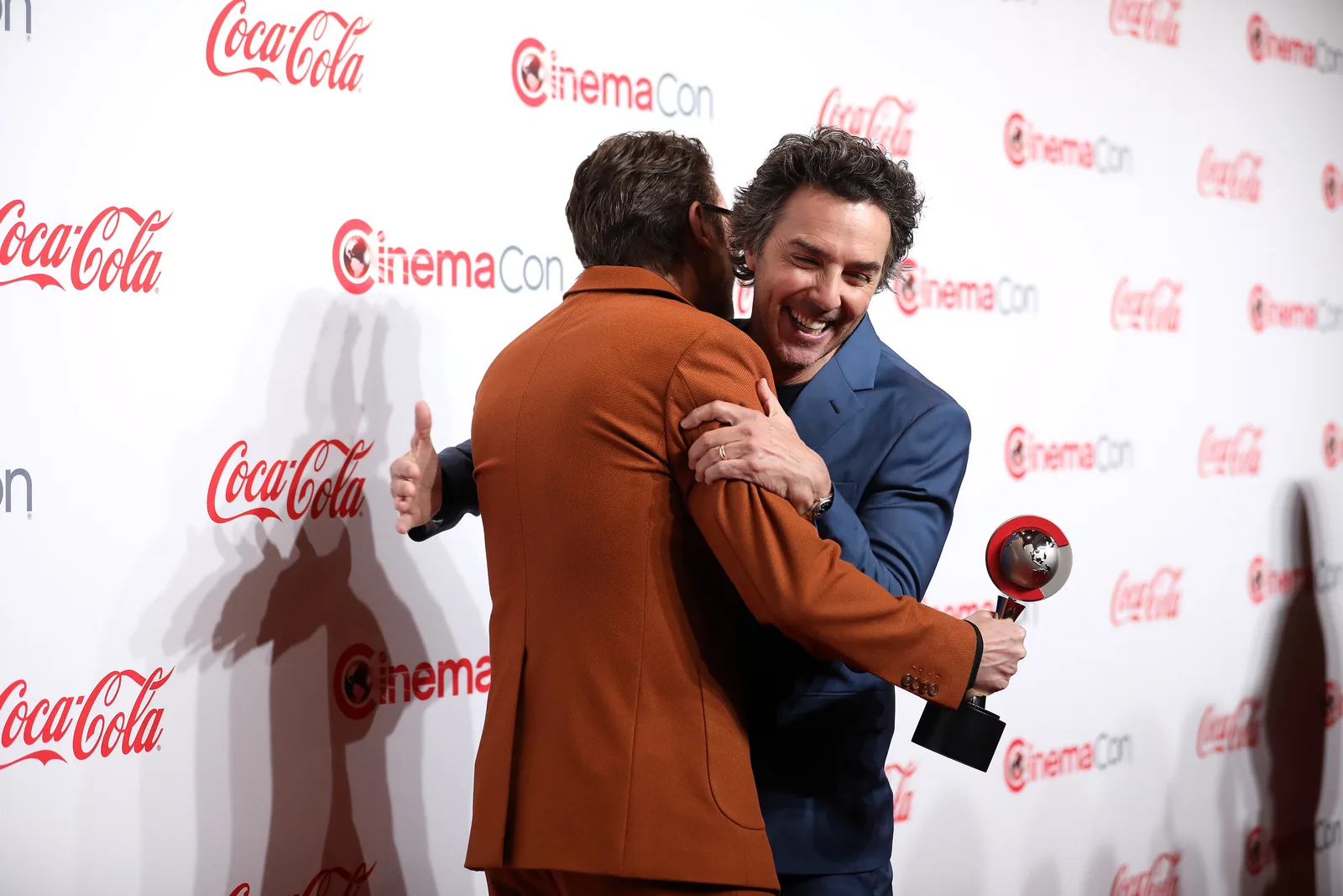 Dan Stevens and Shawn Levy on the red carpet at the Big Screen Achievement Awards at the 2024 CinemaCon at The Colosseum Theater at Caesars Palace in Las Vegas, Nevada.