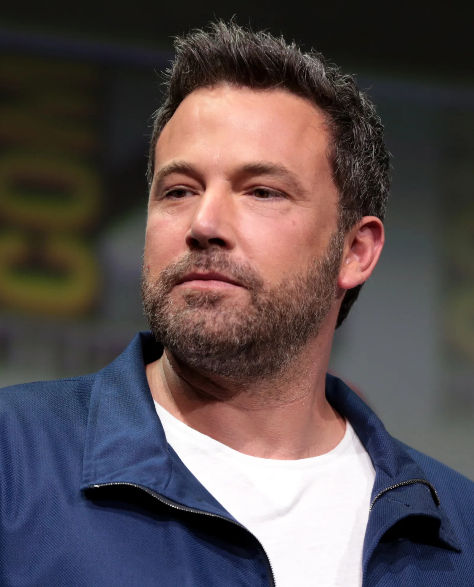 Ben Affleck speaking at the 2017 San Diego Comic Con International, for "Justice League", at the San Diego Convention Center in San Diego, California.