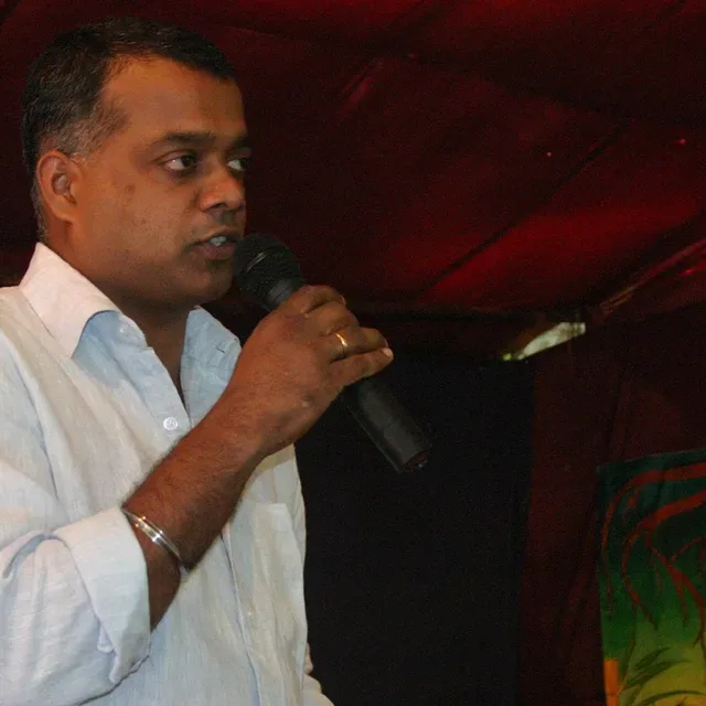 The director Gautham Vasudev Menon, who gave Rajasekhar his first feature.