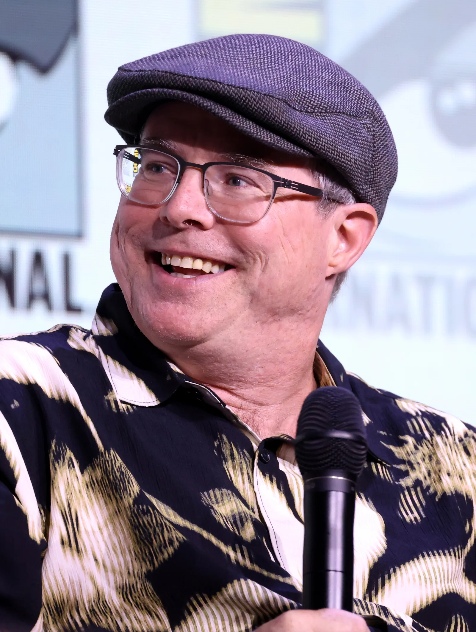 Andy Weir speaking at the 2025 San Diego Comic-Con International in San Diego, California.