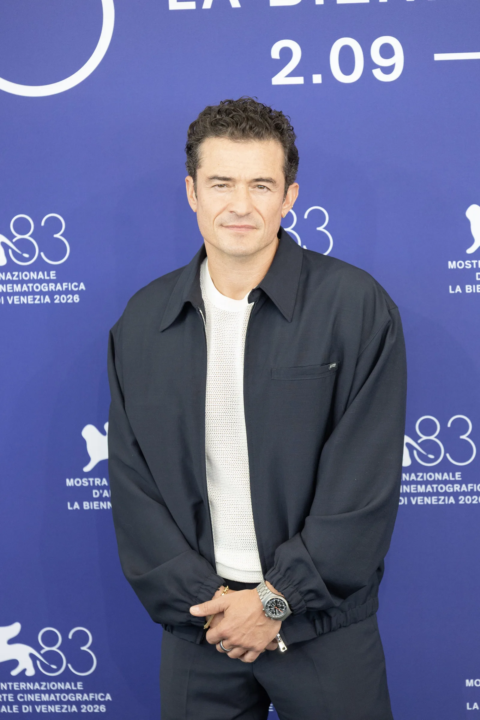 Orlando Bloom, actor, at 82nd Venice International Film Festival in Venice, Italy for the film Bucking Fastard.