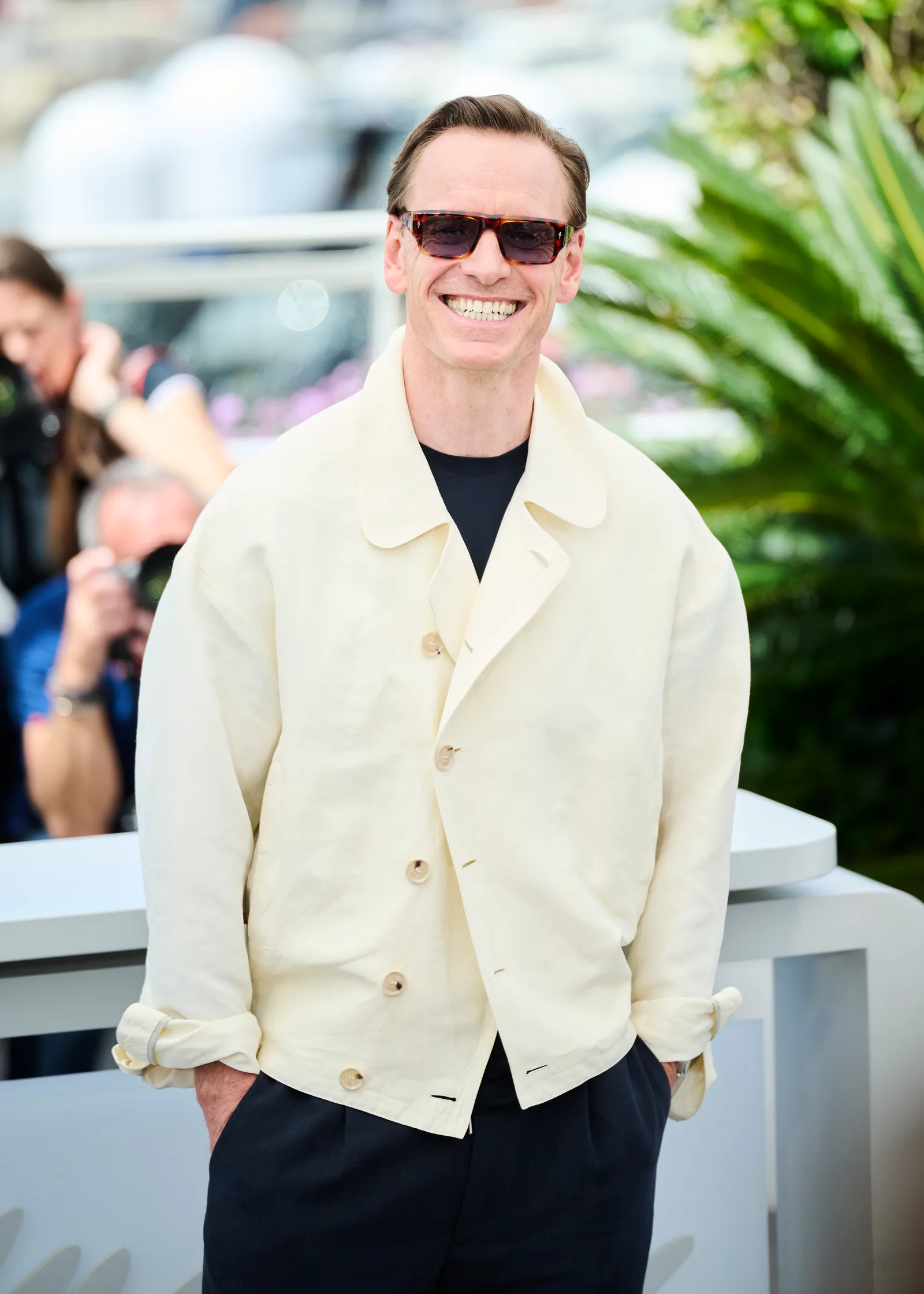Michael Fassbender poses during a photocall of the film "Hope" at the 79th edition of the Cannes Film Festival in Cannes, southern France on May 18, 2026