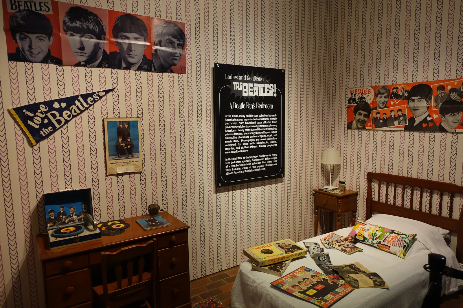 A Beatle Fan's Bedroom (from suburban New Jersey circa 1964) - Ladies and Gentlemen... the Beatles! - Oregon Historical Society Museum in Portland (2019-05-25 16.51.00 by Jeremy Thompson)