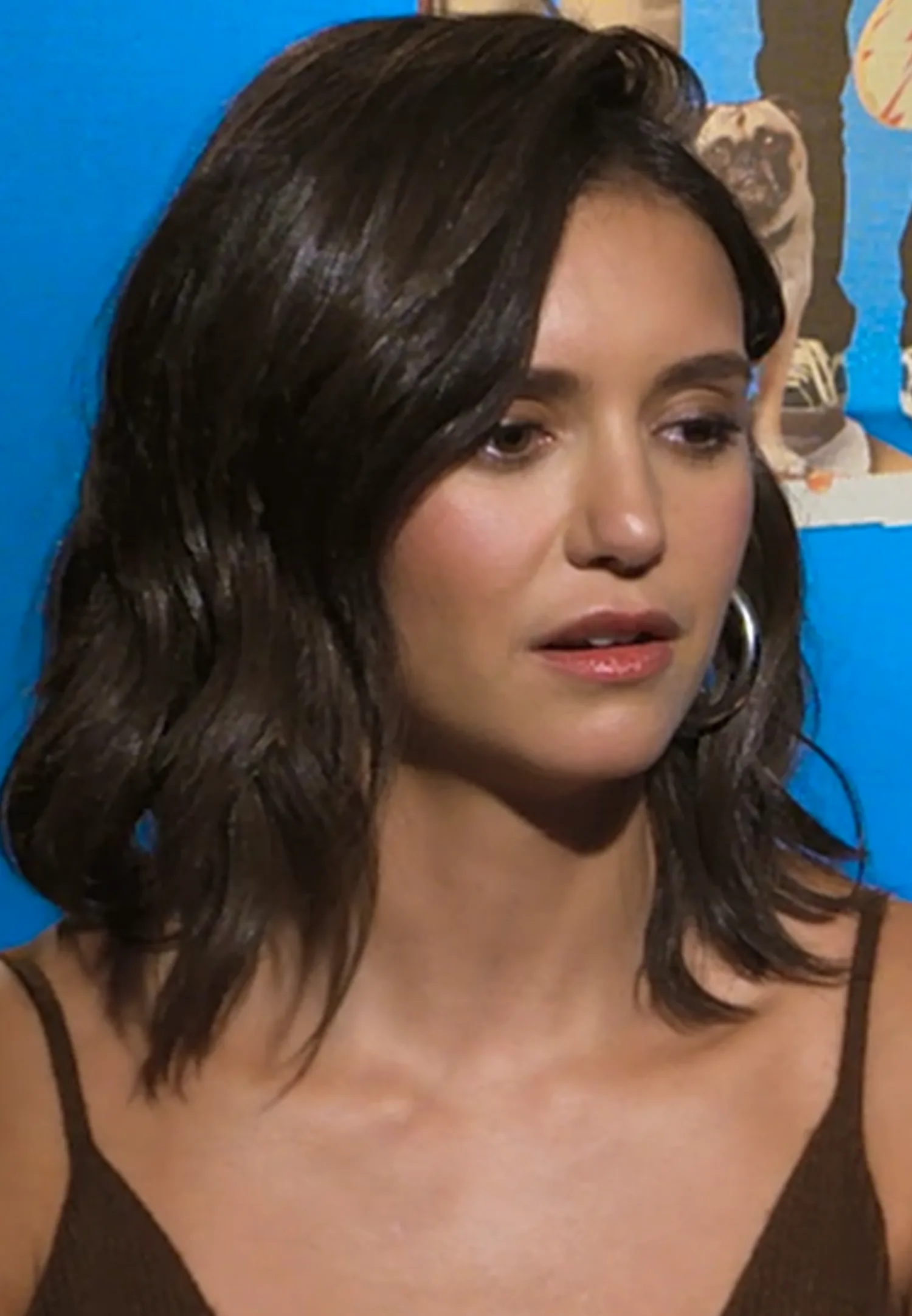 Nina Dobrev during an interview on the film Dog Days on August 13, 2018.