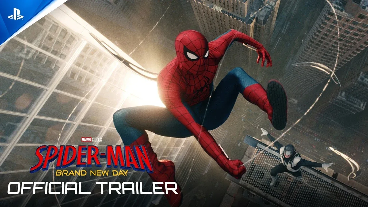 Spider-Man swinging between New York buildings in the Brand New Day trailer thumbnail